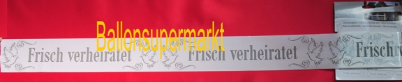 Abrenzungsband, Grenzband, Zier- und Dekoband zur Dekoration der Hochzeit, Frisch verheiratet Abrenzungsband, Grenzband, Zier- und Dekoband zur Dekoration der Hochzeit, Frisch verheiratet